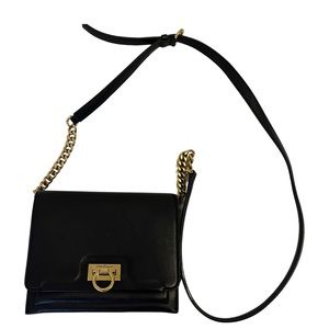 Salvatore Ferragamo Trifolio Flap Leather Medium Bag